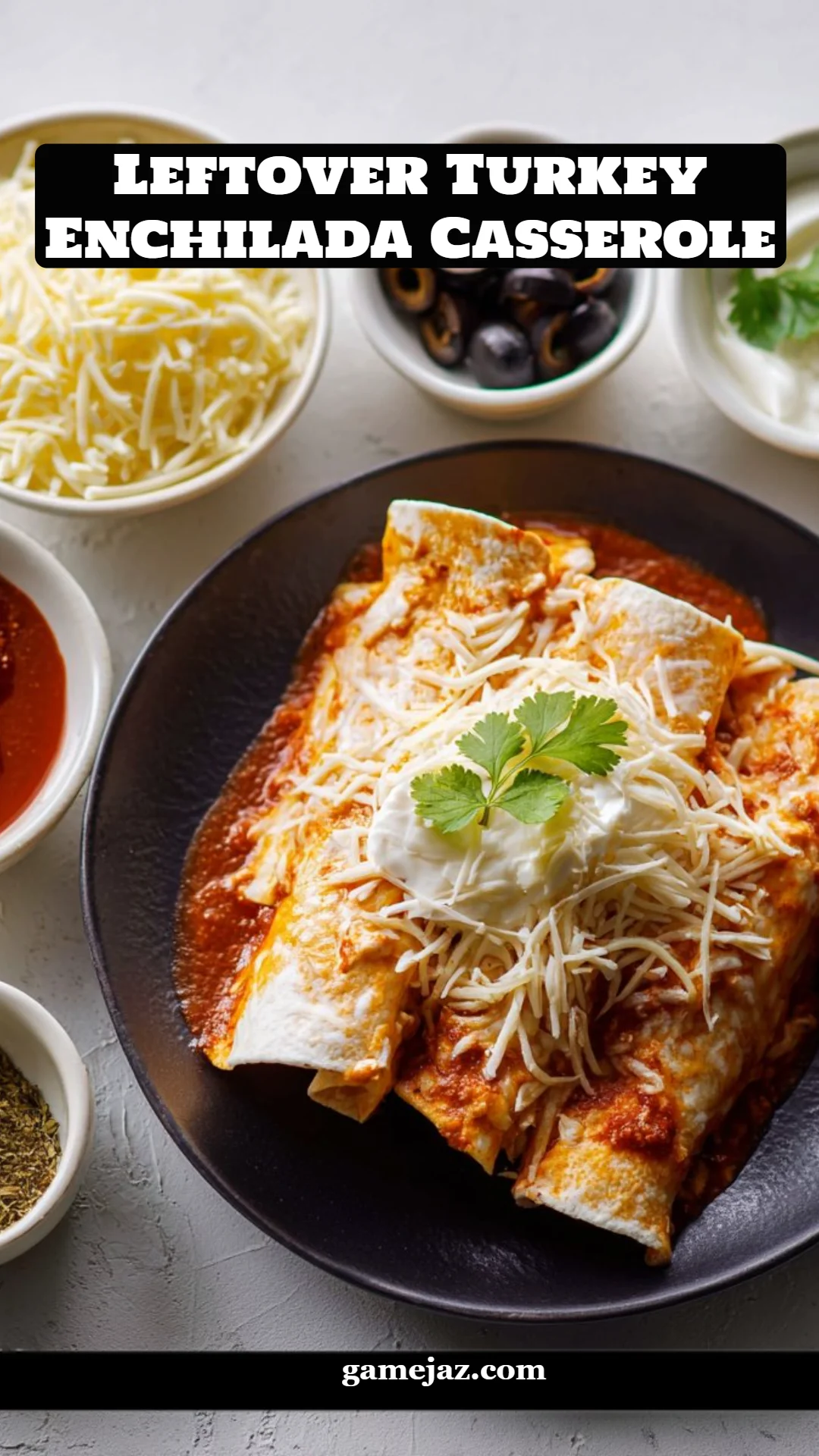 Leftover Turkey Enchilada Casserole