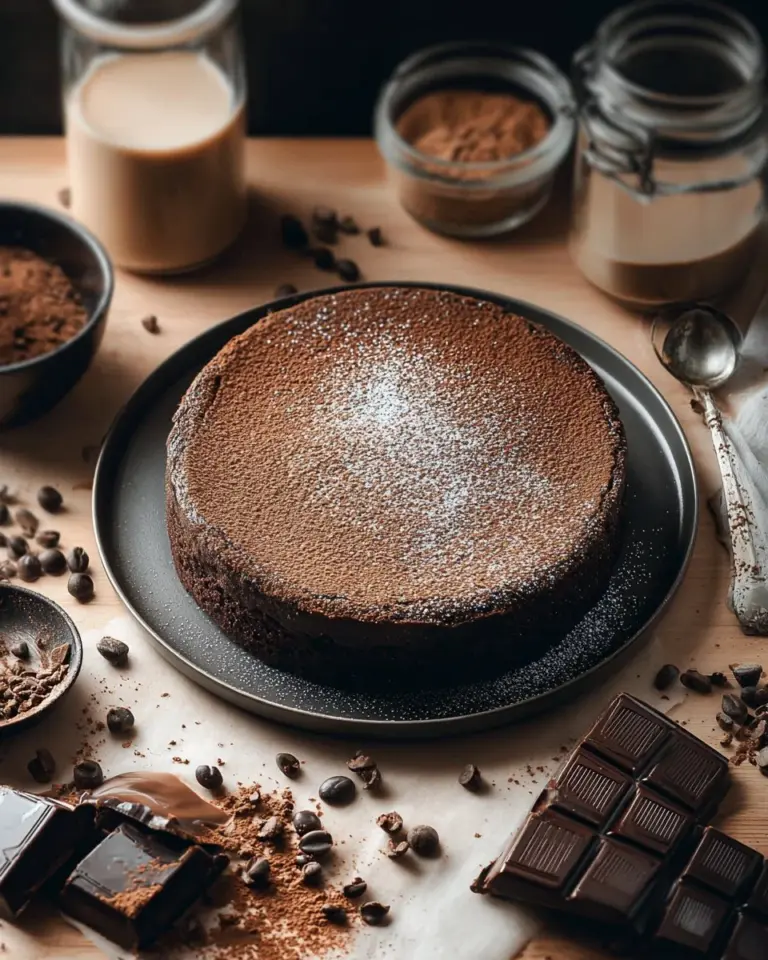 Moist and fudgy chocolate cake topped with rich chocolate ganache