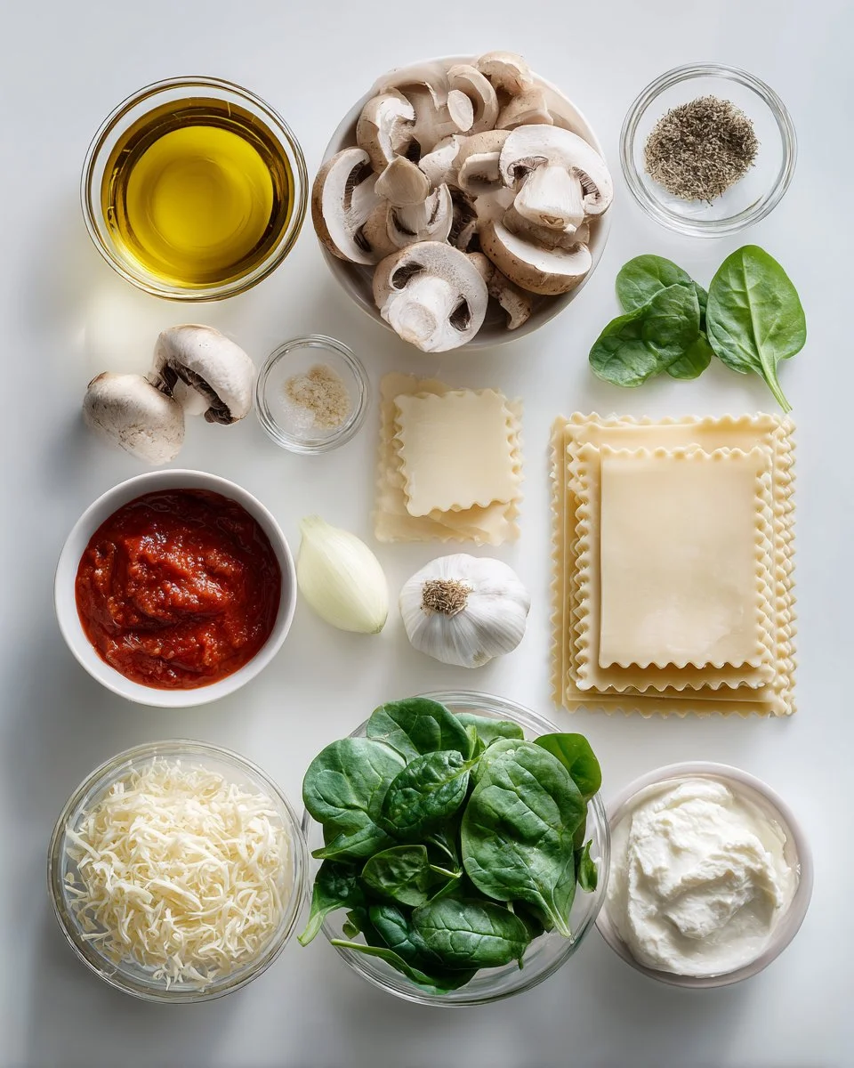 Mushroom and Spinach Lasagna