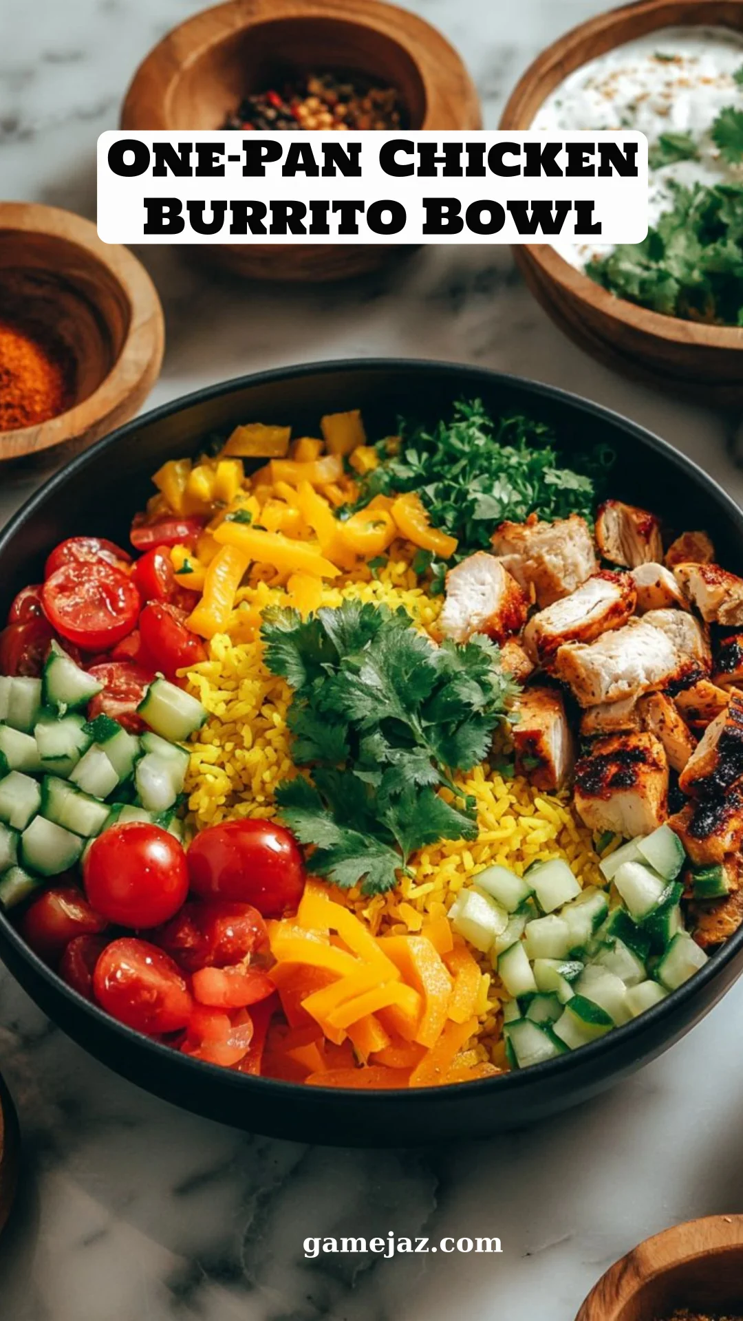 One-Pan Chicken Burrito Bowl