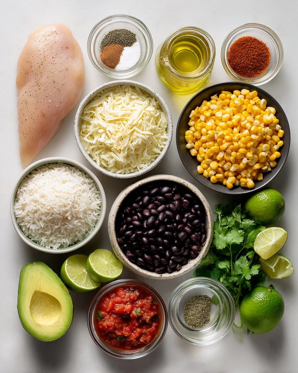 One-Pan Chicken Burrito Bowl