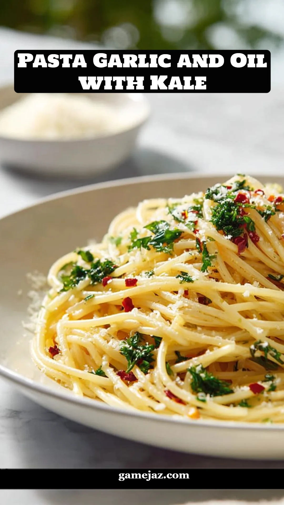 Pasta Garlic and Oil with Kale