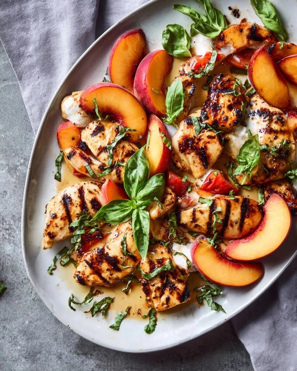 Peach Caprese Grilled Chicken