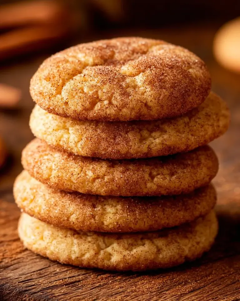 Freshly baked perfect Snickerdoodle cookies on a cooling rack