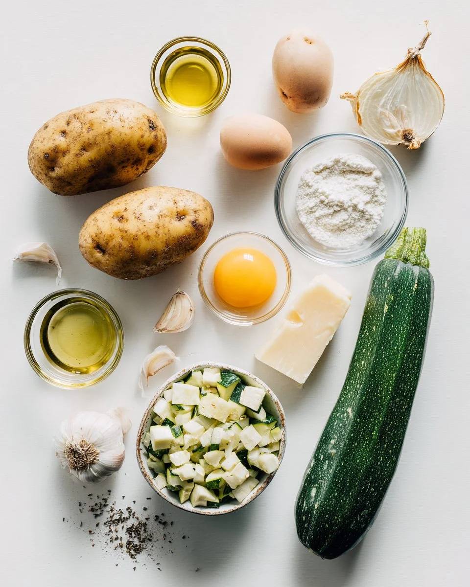 Potato and Zucchini Fritters with Cheese