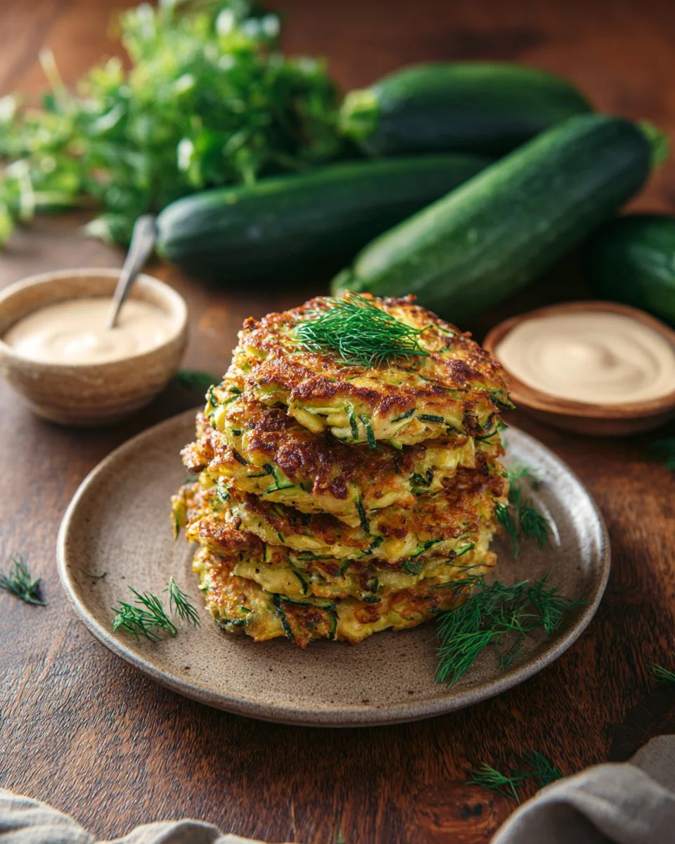 Potato and Zucchini Fritters with Cheese