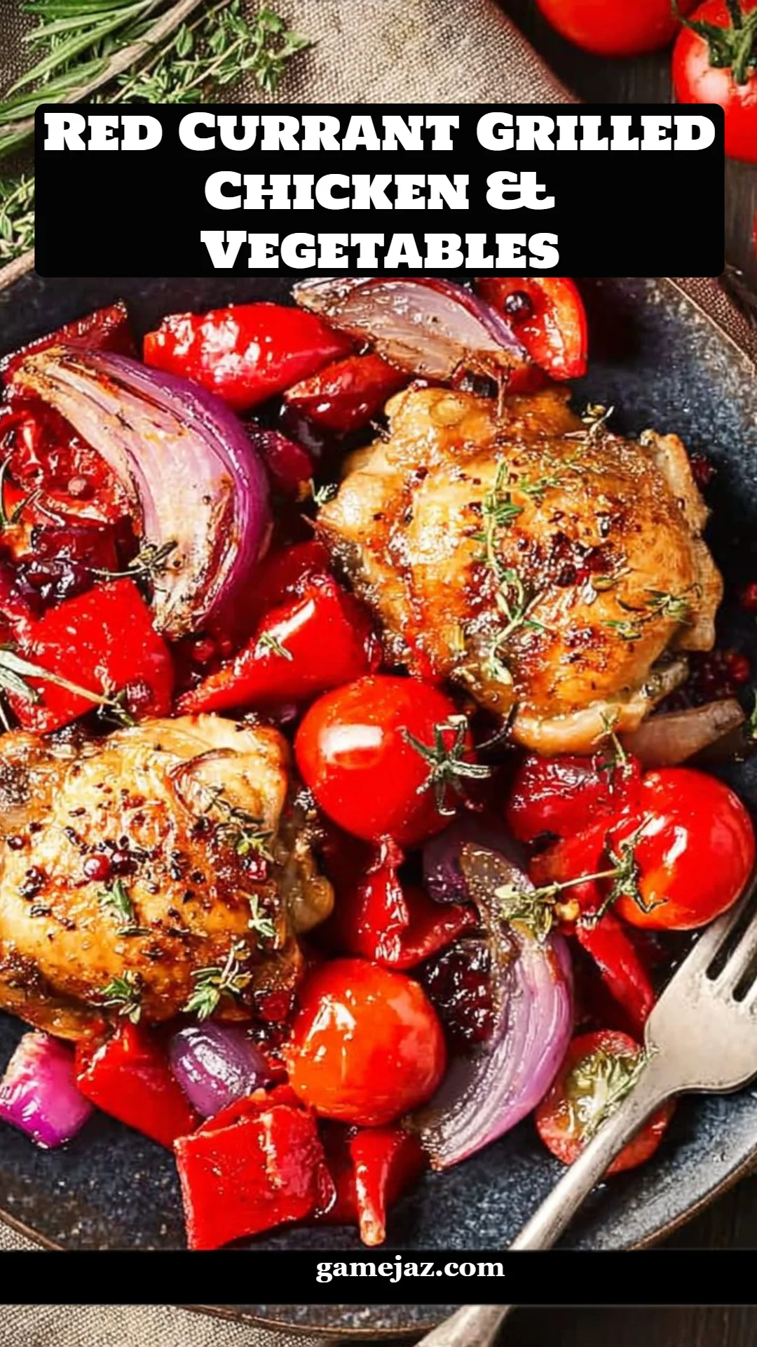 Red Currant Grilled Chicken & Vegetables