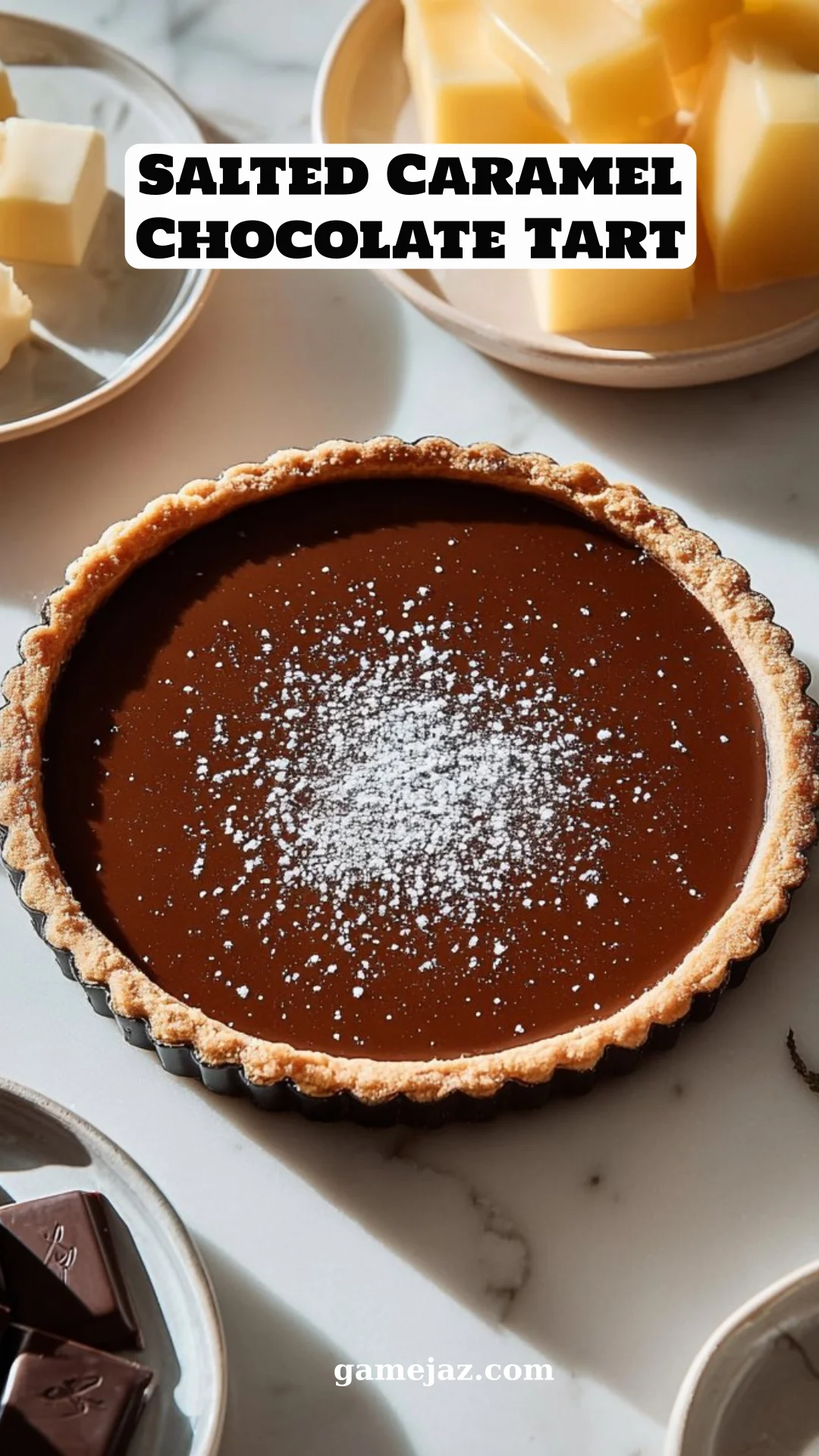 Salted Caramel Chocolate Tart