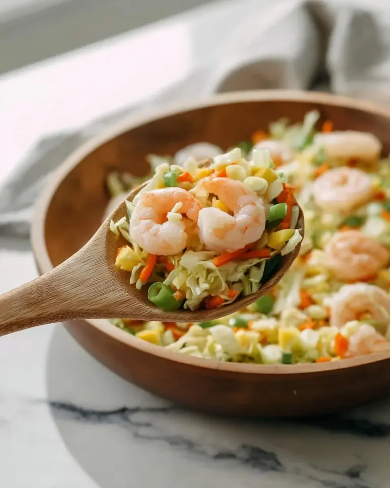 Shrimp Egg Roll in a Bowl with fresh vegetables and savory shrimp