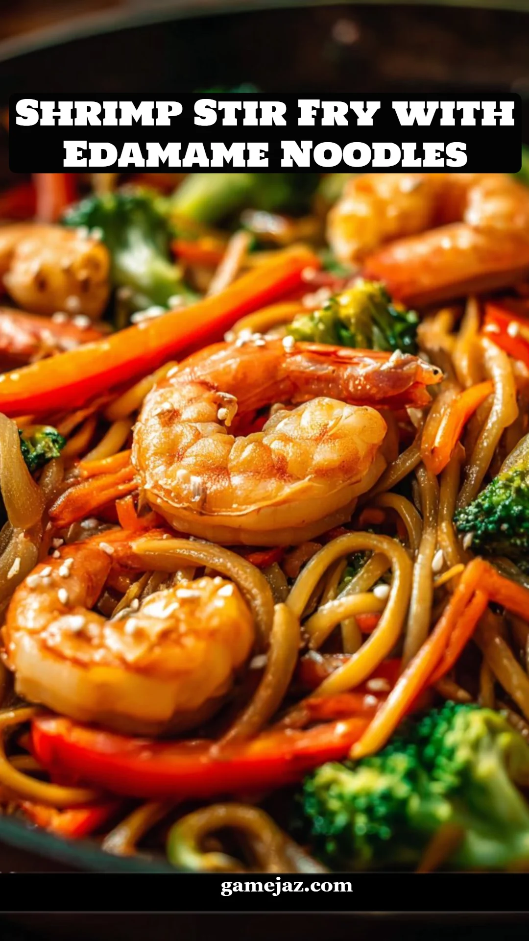 Shrimp Stir Fry with Edamame Noodles