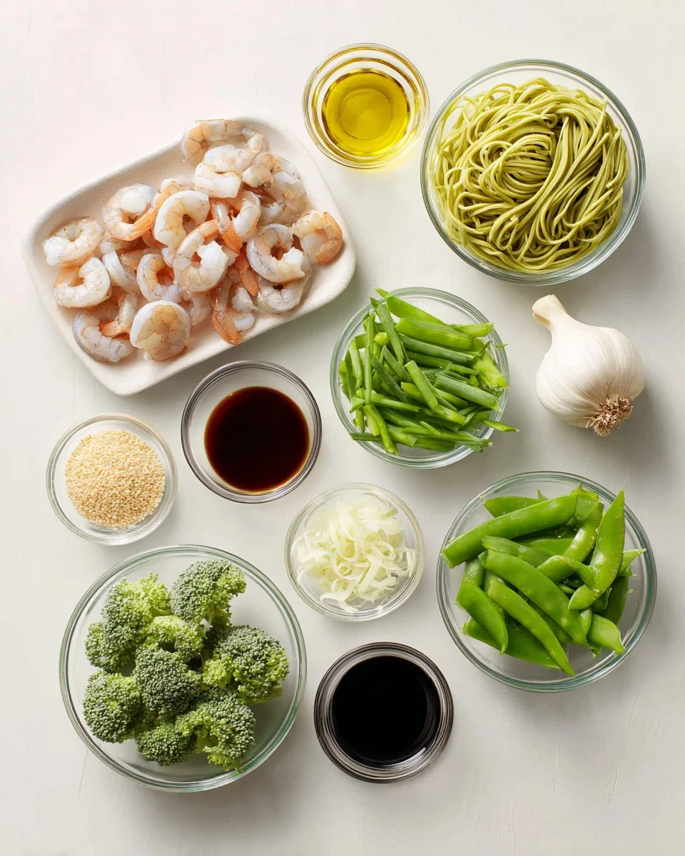 Shrimp Stir Fry with Edamame Noodles