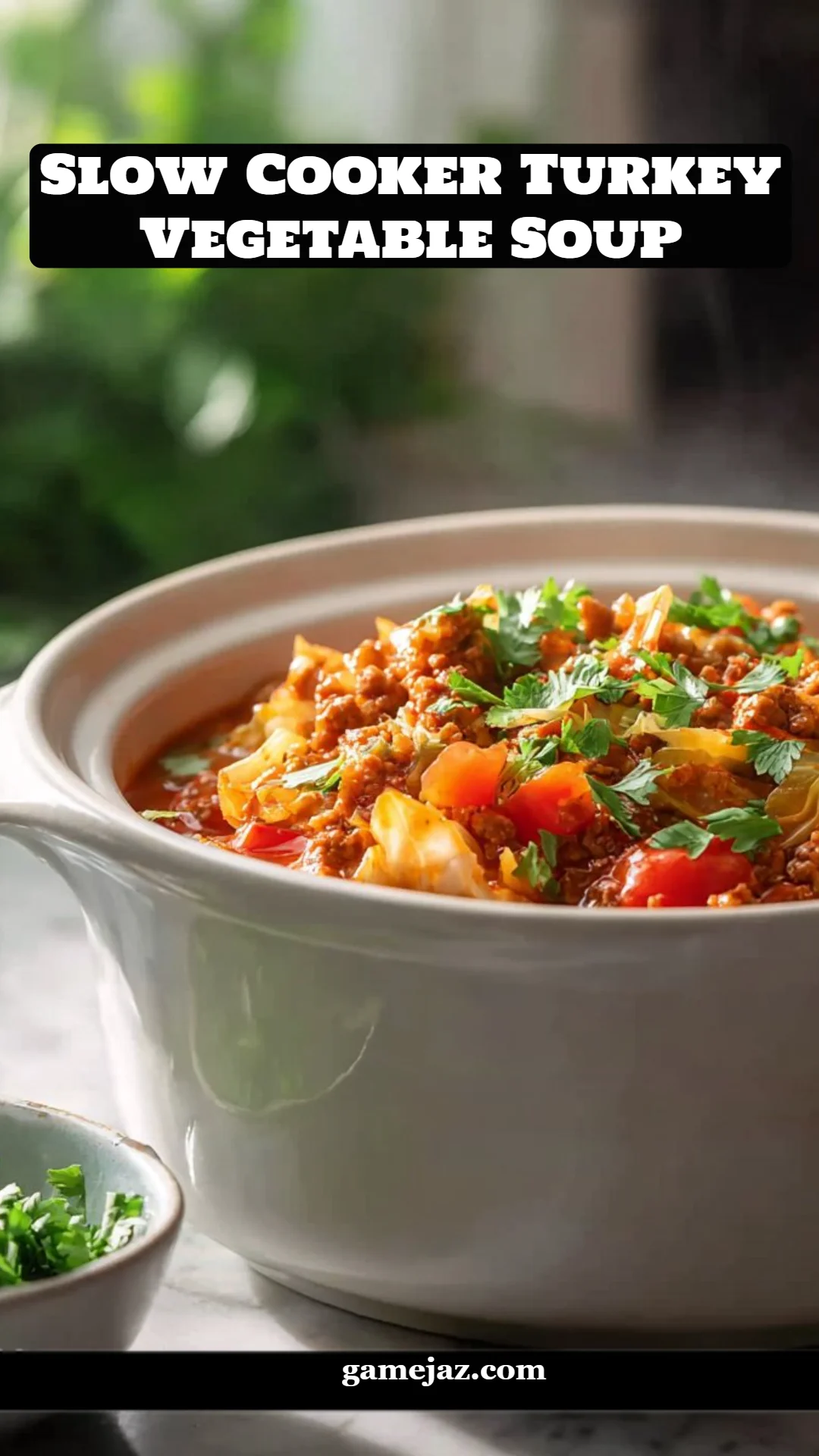Slow Cooker Turkey Vegetable Soup