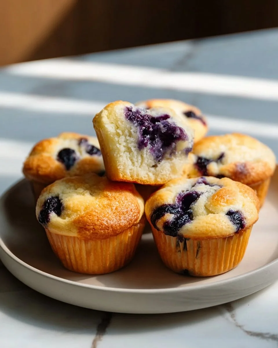 Sour Cream Blueberry Muffins