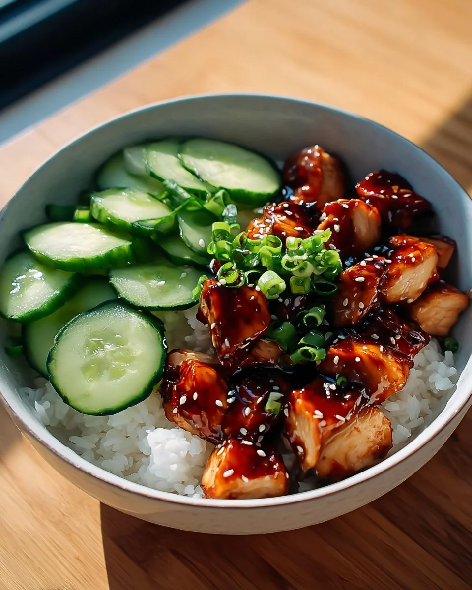 Delicious Sticky Honey Gochujang Chicken served on a plate