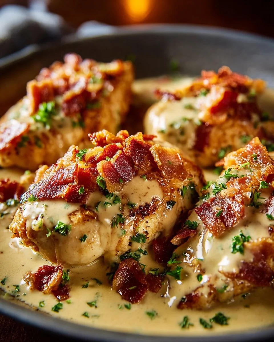 Delicious stovetop smothered chicken served with gravy and sides