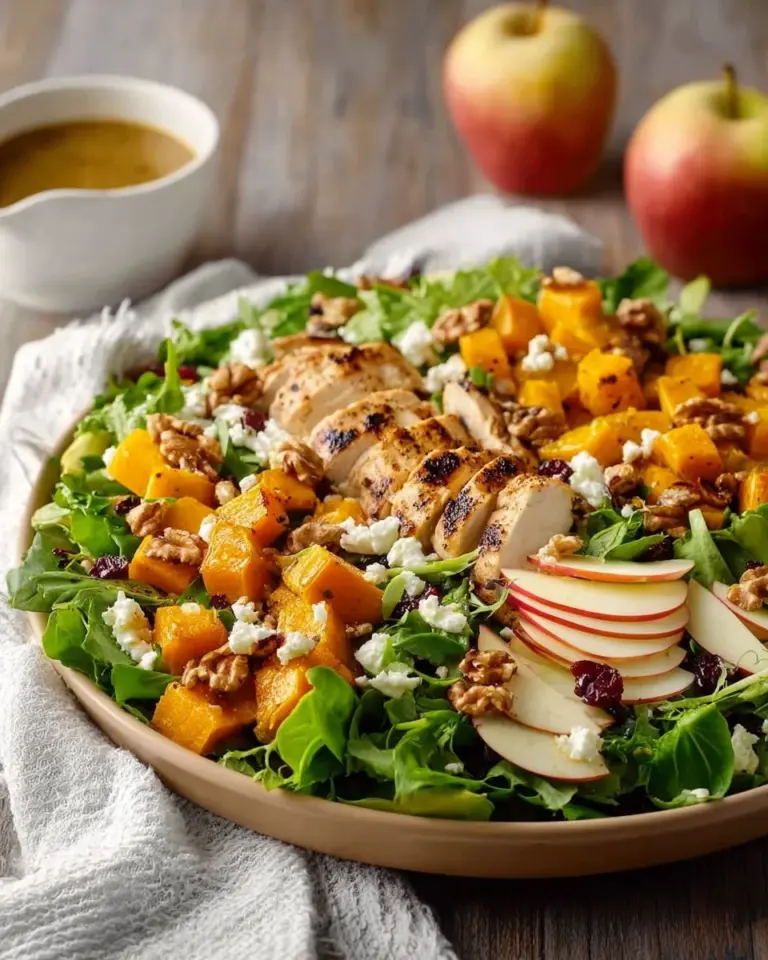 Healthy Turkey Salad with roasted sweet potatoes and fresh vegetables