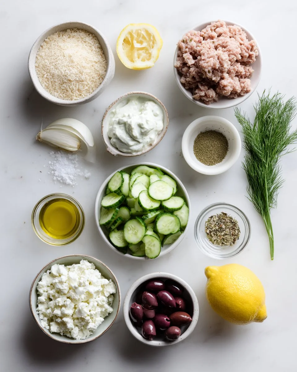 Tzatziki Greek Ground Turkey Meatball Bowls