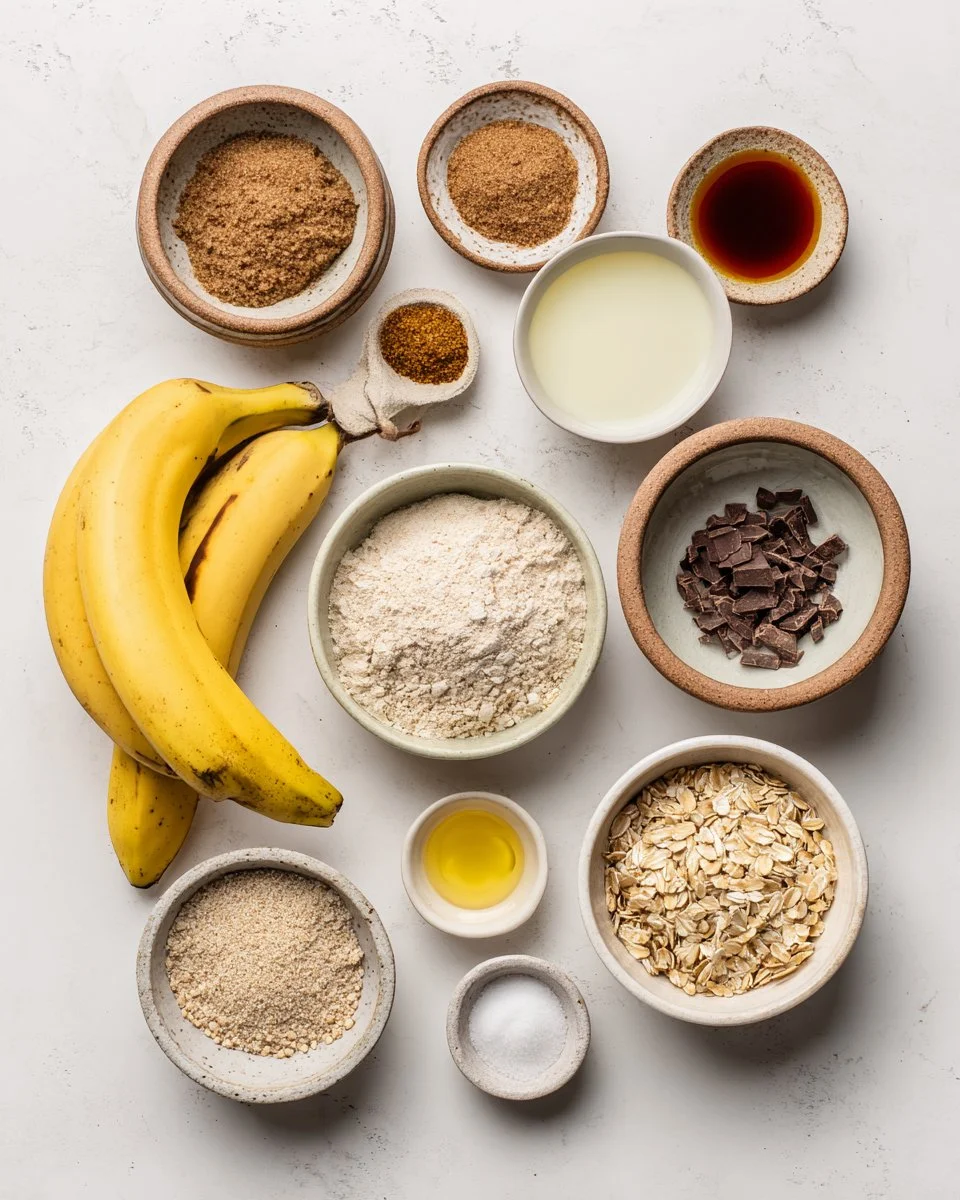 Vegan Banana Oatmeal Muffins with Streusel Topping