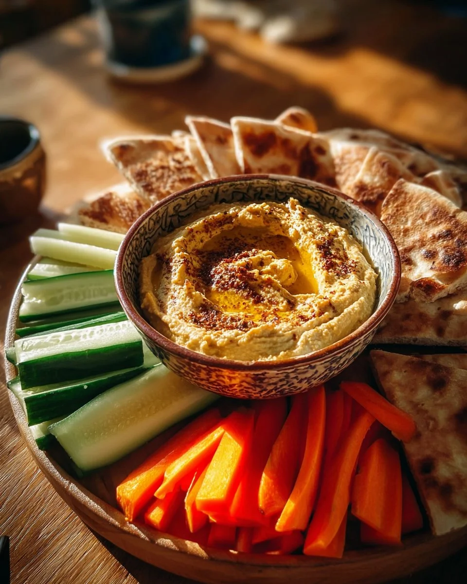 Vegan Hummus with Diced Vegetables