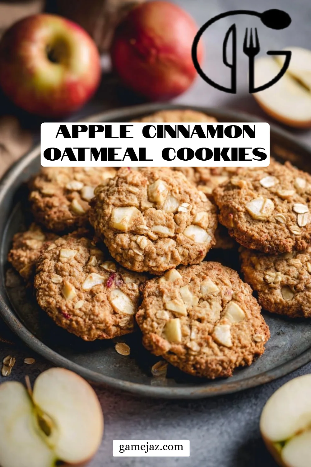 Apple Cinnamon Oatmeal Cookies