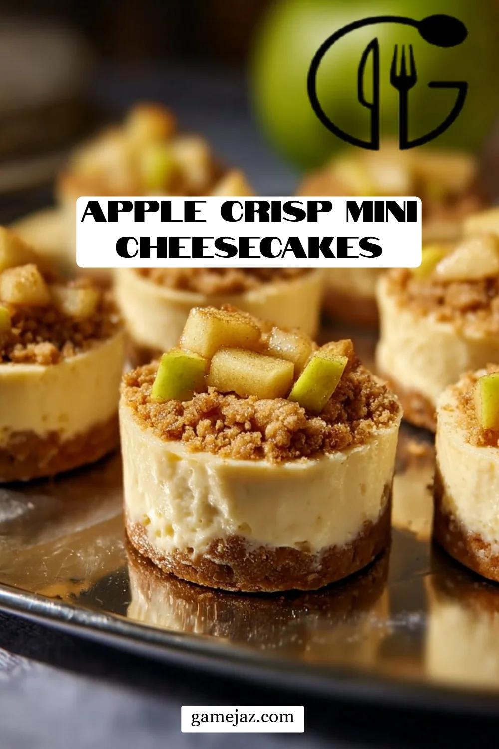 Apple Crisp Mini Cheesecakes