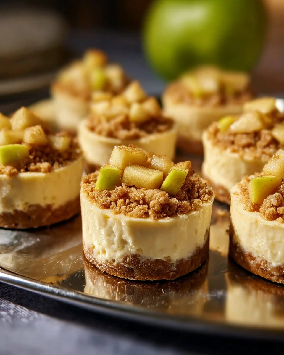 Apple Crisp Mini Cheesecakes