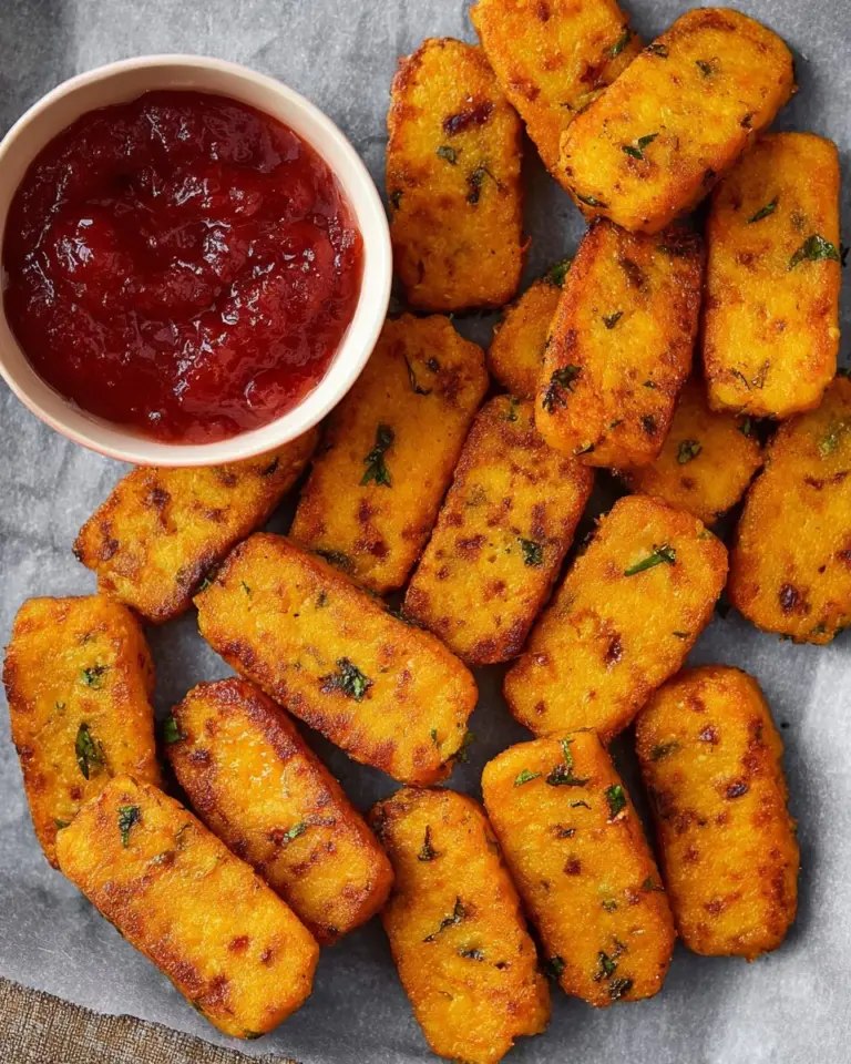 Baked sweet potato zucchini tots on a plate, a healthy snack option