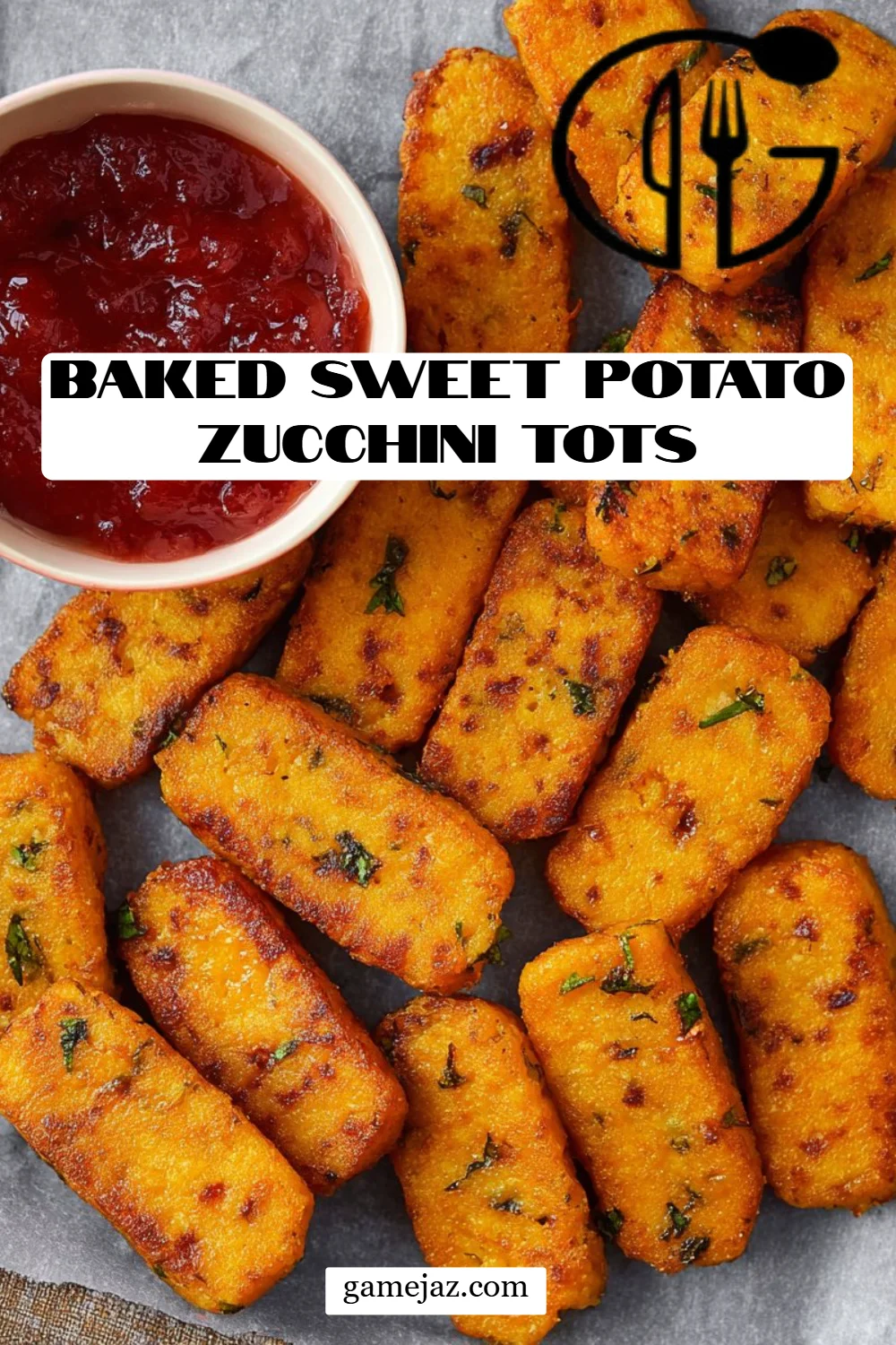 Baked Sweet Potato Zucchini Tots