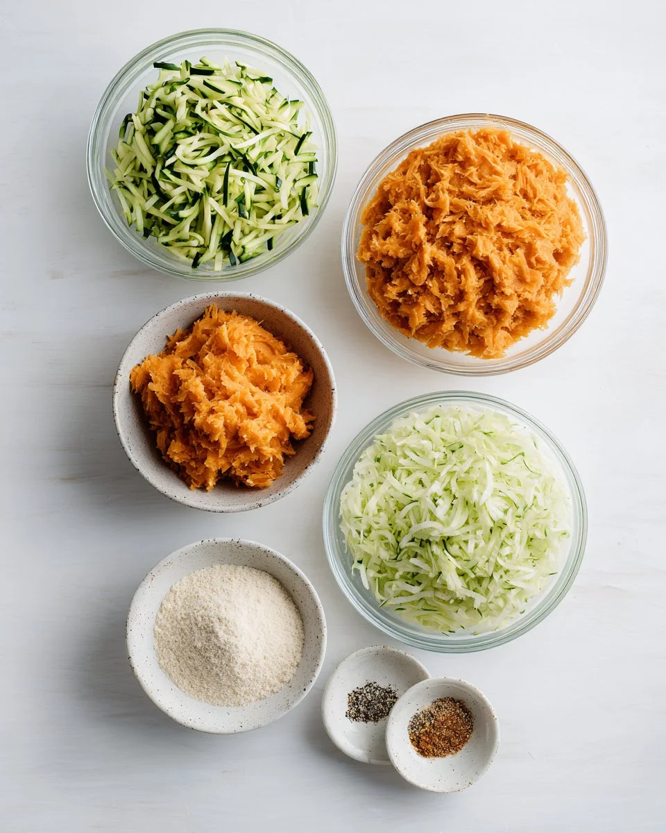 Baked Sweet Potato Zucchini Tots