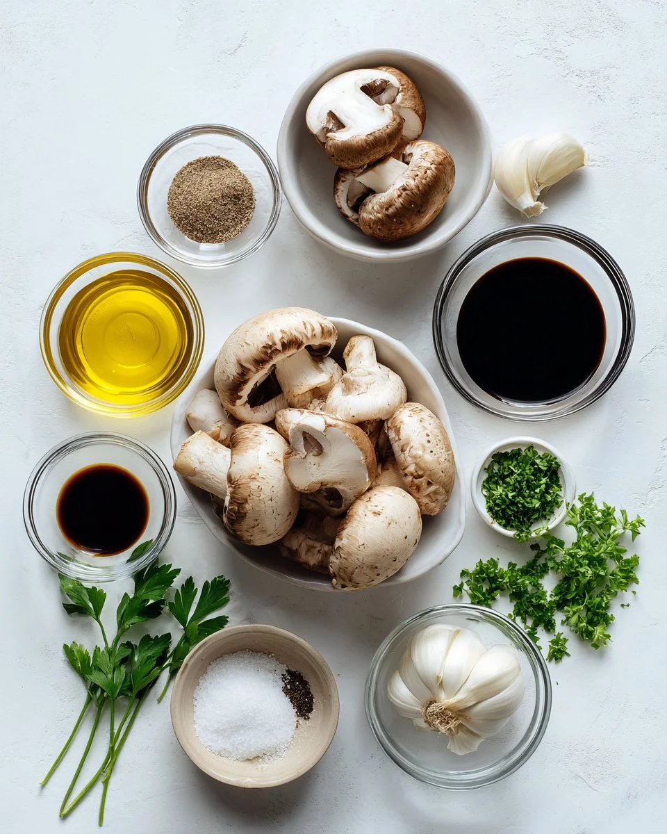 Balsamic Soy Roasted Garlic Mushrooms