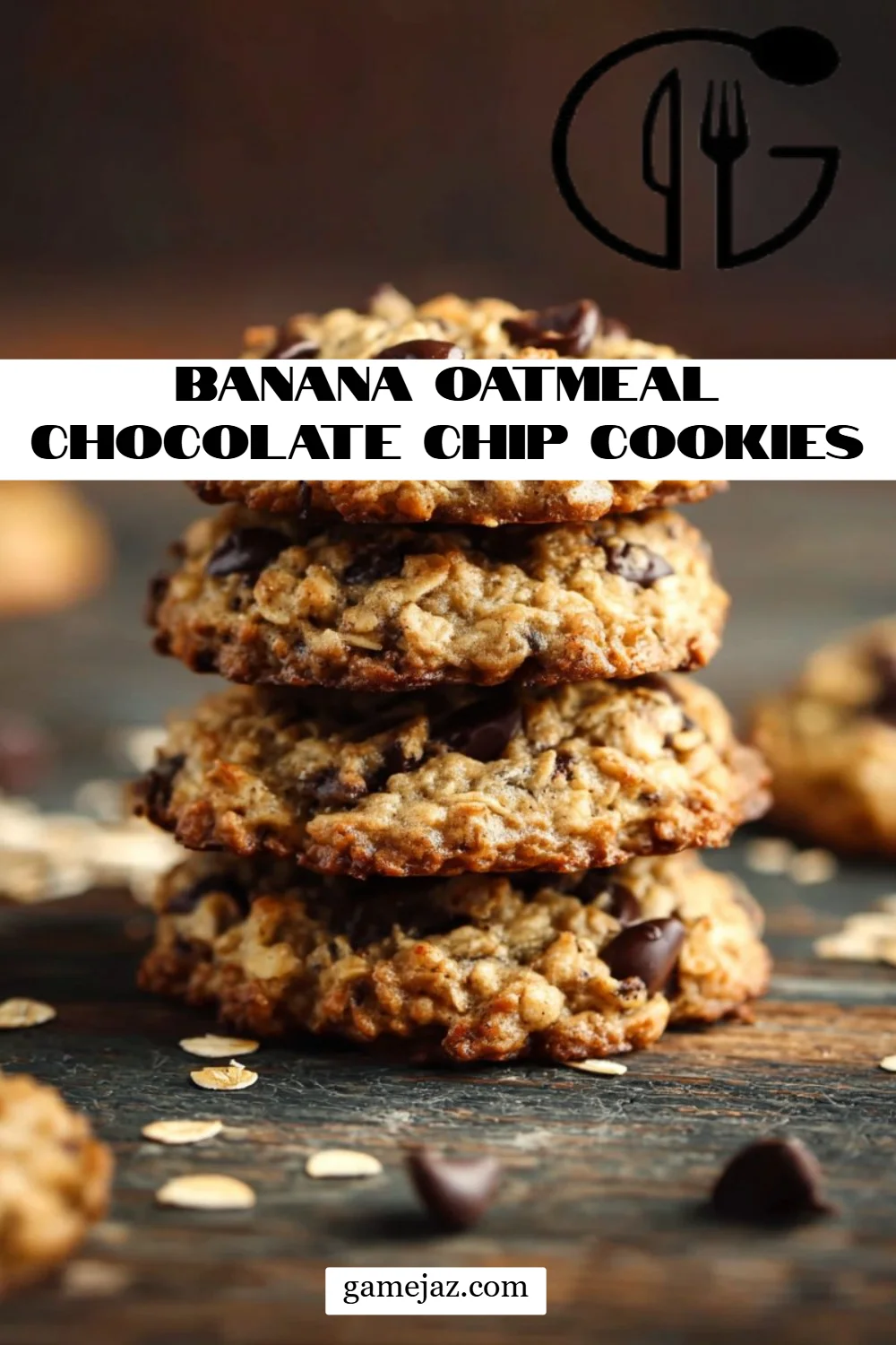 Banana Oatmeal Chocolate Chip Cookies