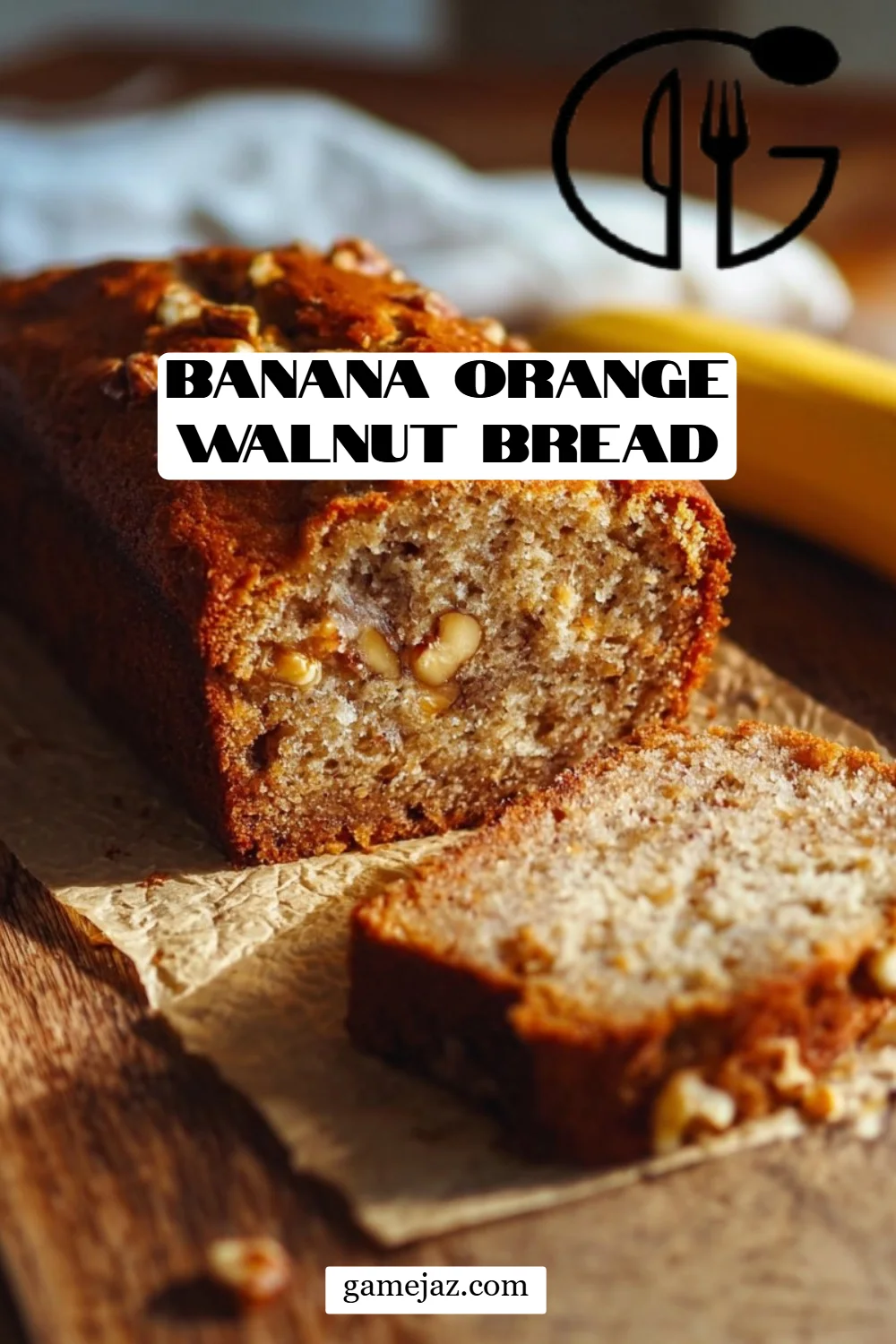 Banana Orange Walnut Bread