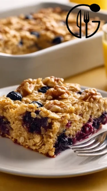 Berry Baked Oatmeal with Almonds