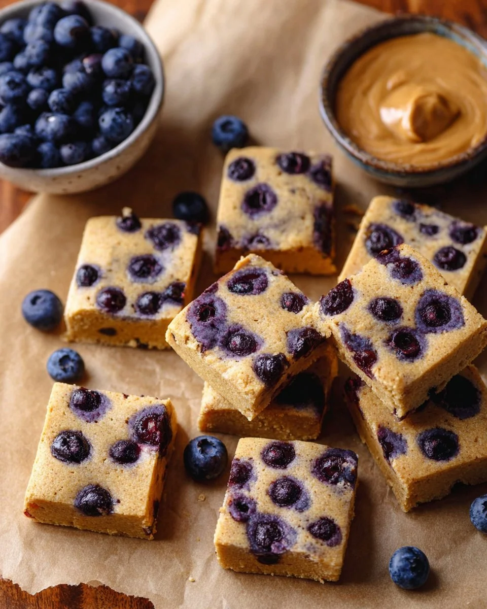 Delicious blueberry chickpea fudge dessert on a plate