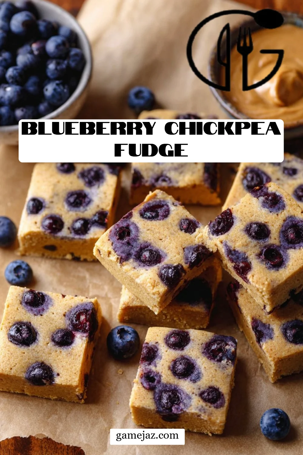 Blueberry Chickpea Fudge