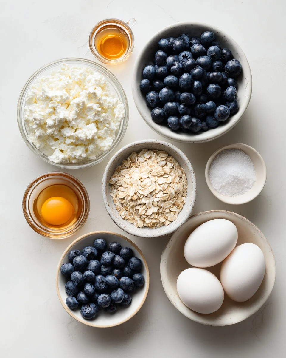 Blueberry Cottage Cheese Breakfast Bake