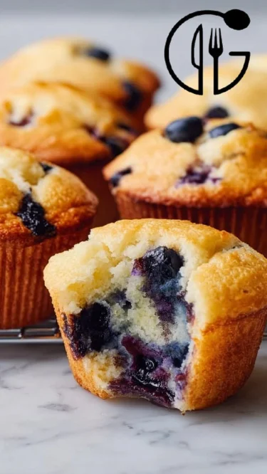 Blueberry Muffins with Sour Cream