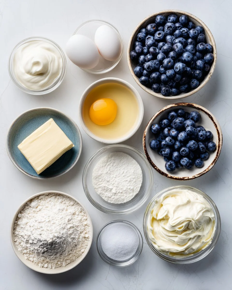 Blueberry Muffins with Sour Cream