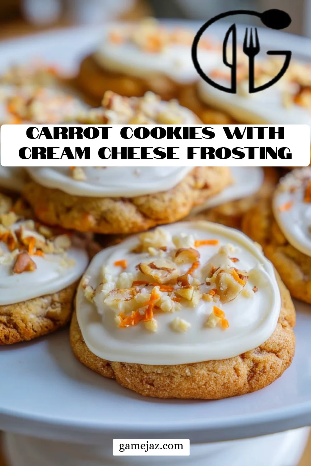 Carrot Cookies with Cream Cheese Frosting