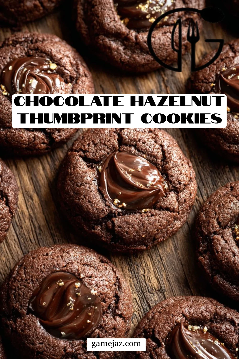 Chocolate Hazelnut Thumbprint Cookies