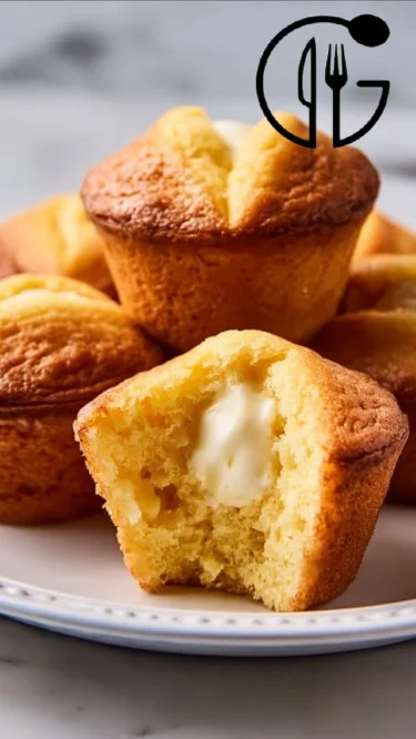 Cornbread Muffins with Sour Cream Center
