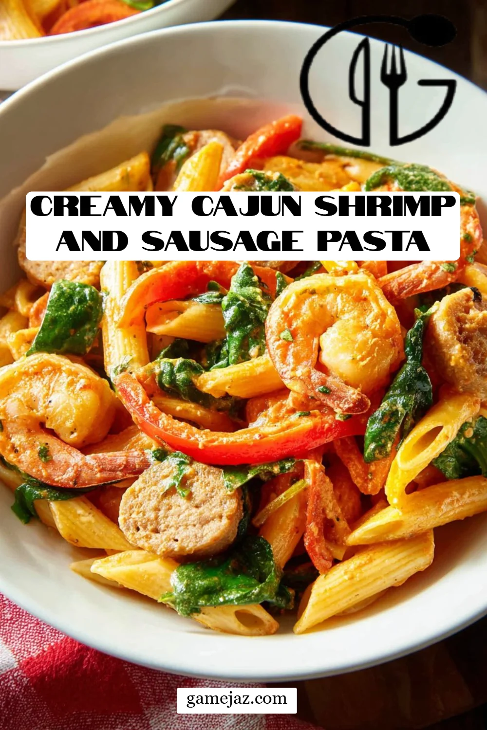 Creamy Cajun Shrimp and Sausage Pasta