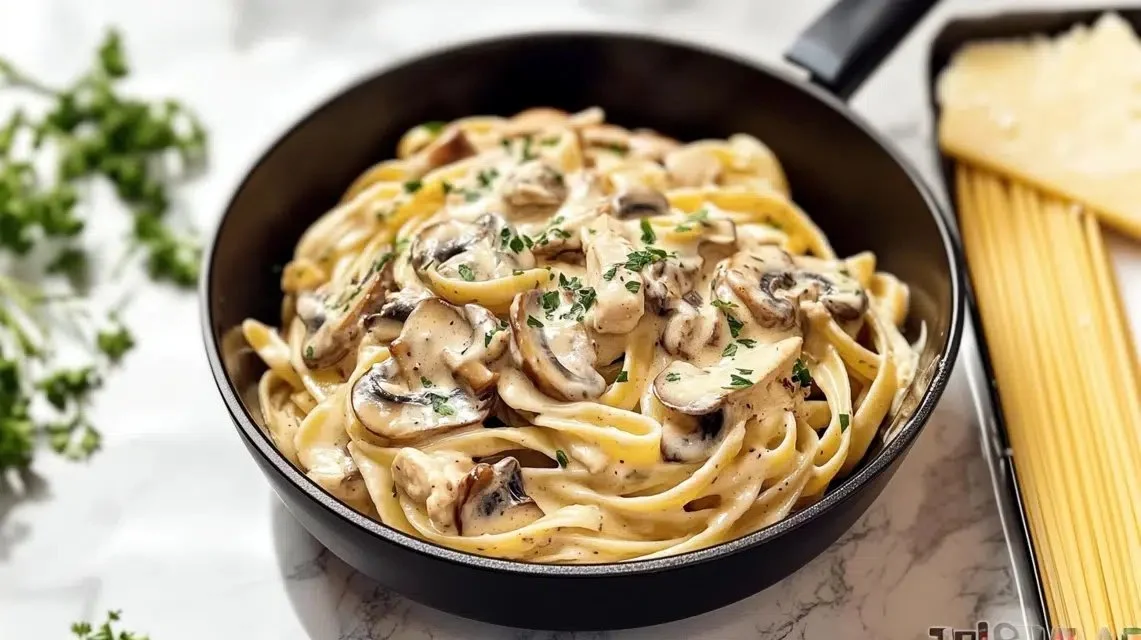 Creamy Mushroom Pasta With Chicken