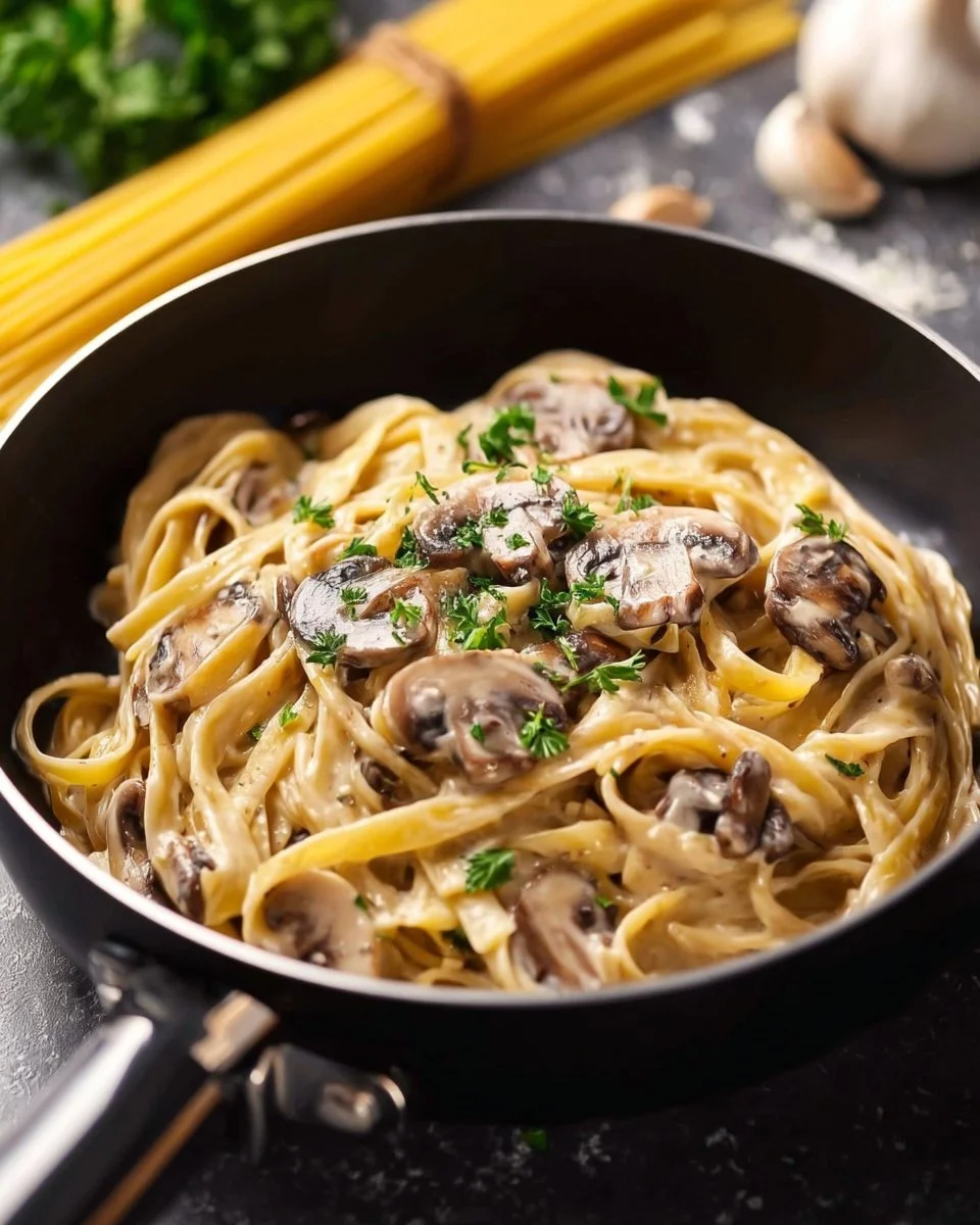 Creamy Mushroom Pasta With Chicken