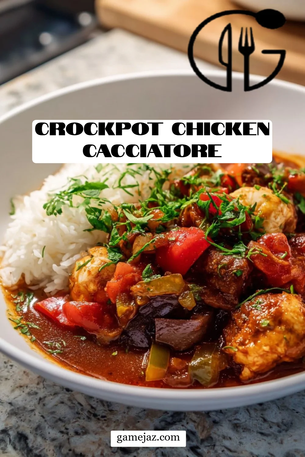 Crockpot Chicken Cacciatore