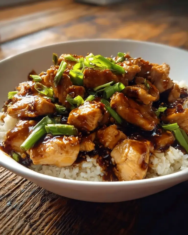 Crockpot Chicken with Brown Sugar served with vegetables on a plate