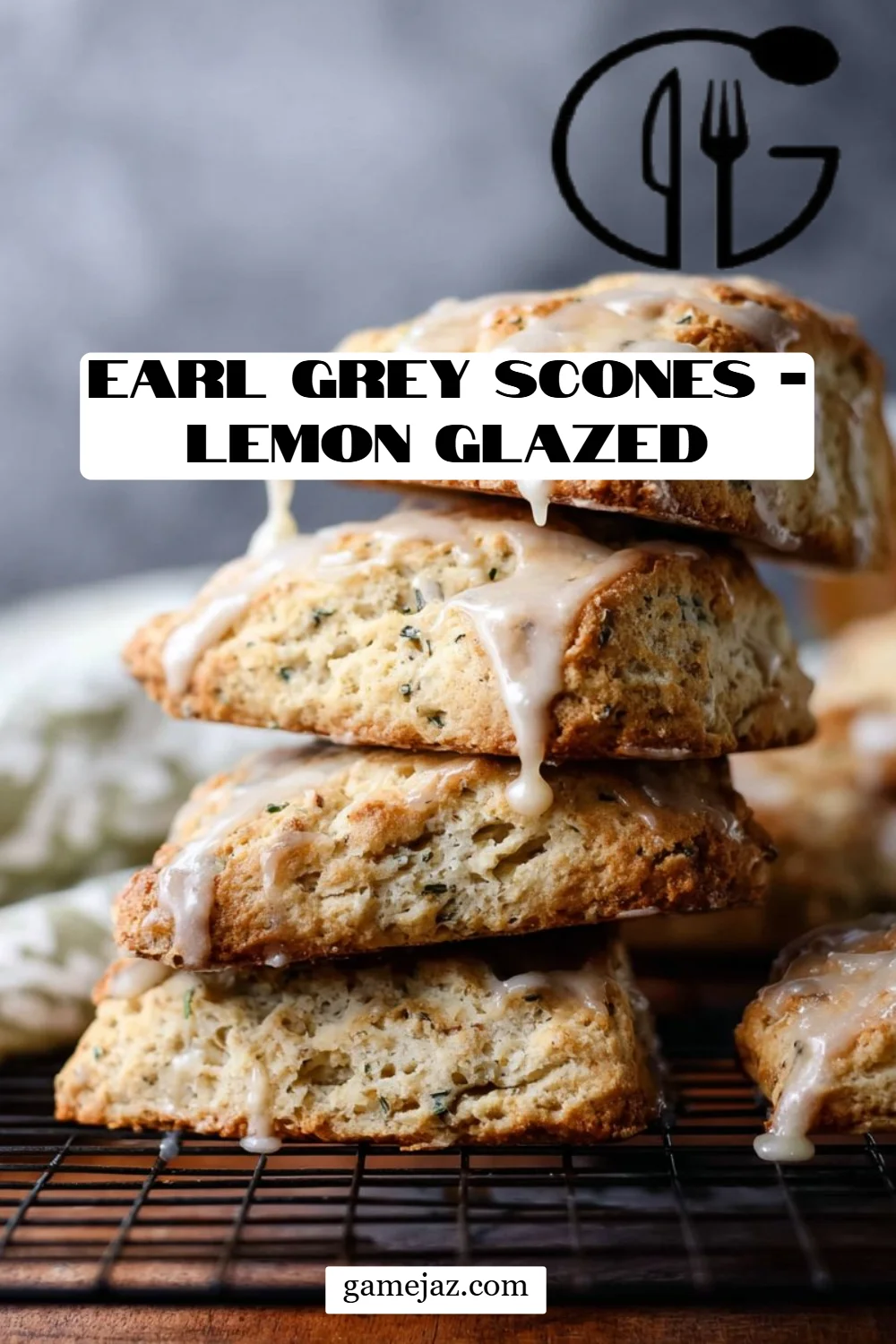 Earl Grey Scones - Lemon Glazed