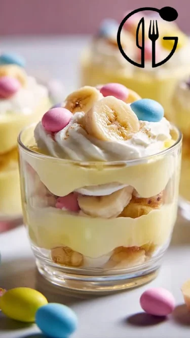 Easter Banana Pudding Cups