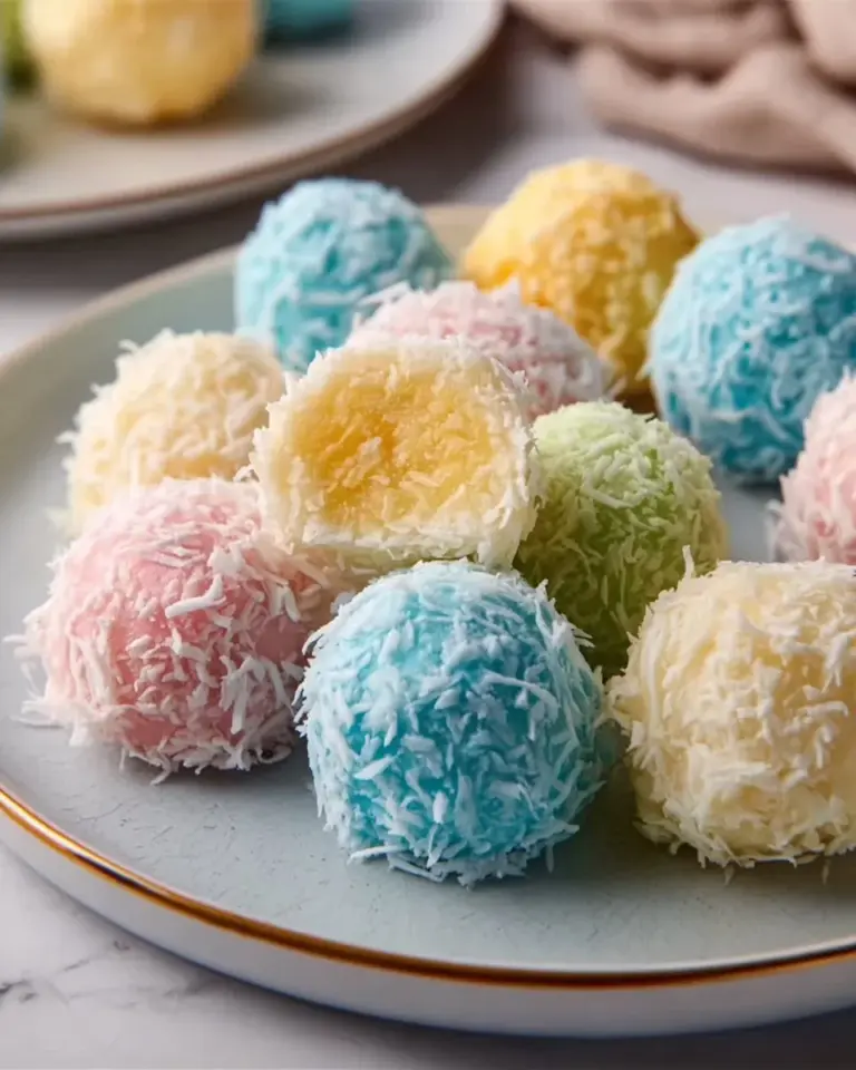 Easter Bunny Coconut Tails dessert decorated for spring festivities