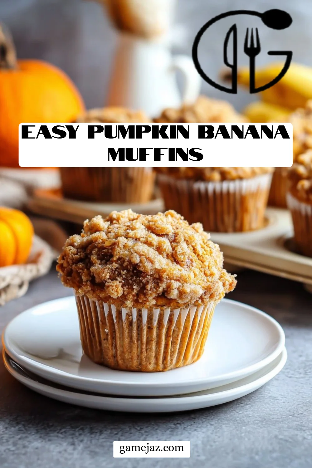 Easy Pumpkin Banana Muffins